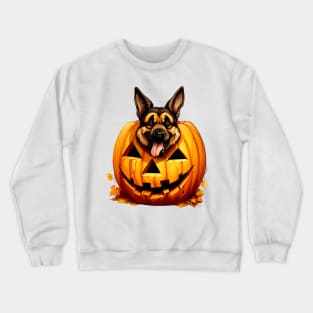 German Shepherd Dog inside Pumkpin #2 Crewneck Sweatshirt